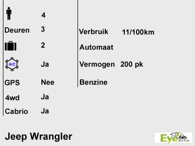 jeep wrangler 4p nl
